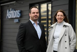 Pictured: Nick Palmer with Cambridge Office partner, Claire Sleep.