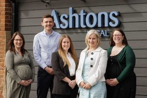 Pictured L-R: Louise Reardon, Tom West, Leah Newcombe, Penny Tilmouth, Alice Trainor. Photo credit to Keith Mindham Photography.